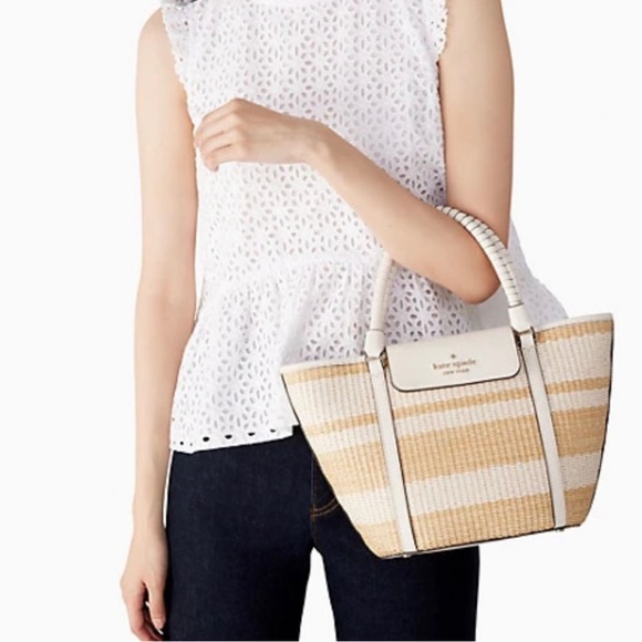 kate spade Bags Kate Spade Straw Medium Tote Crossbody Poshmark